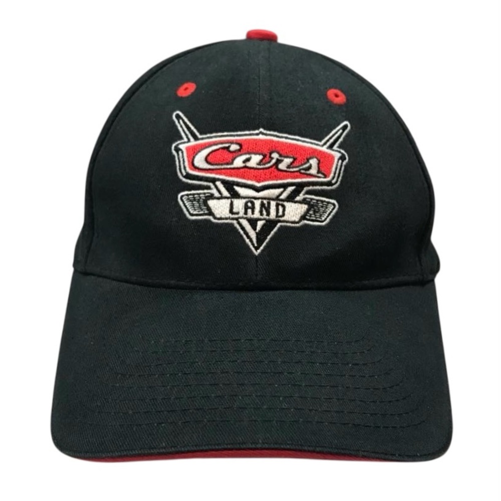 Cars Land Disney Pixar Adult OSFM Cap Hat California Adventure Strapback Black
